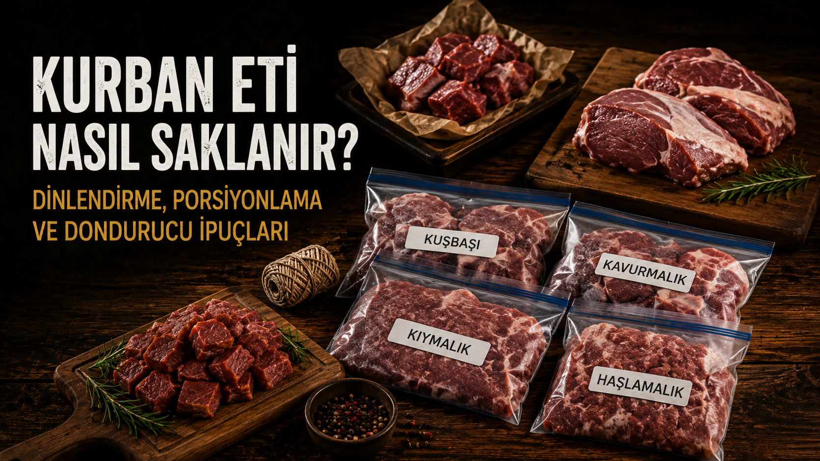 Kurban Eti Nasıl Saklanır? Dinlendirme, Porsiyonlama ve Dondurucu İpuçları