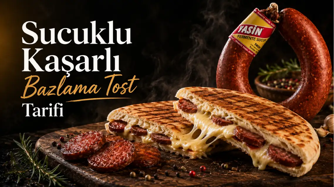 Sucuklu Kaşarlı Bazlama Tost Tarifi