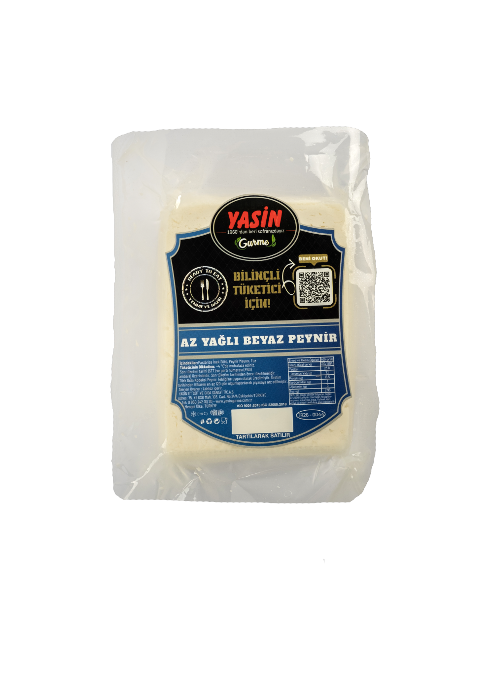 YASİN GURME AZ YAĞLI BEYAZ PEYNİR (650 gr)