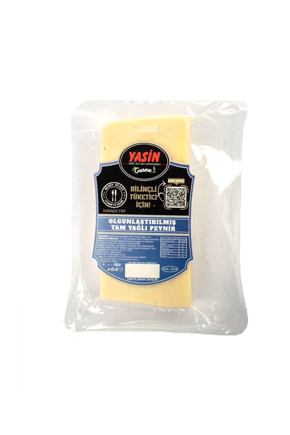 YASİN GURME BEYAZ İNEK PEYNİRİ (700 gr)