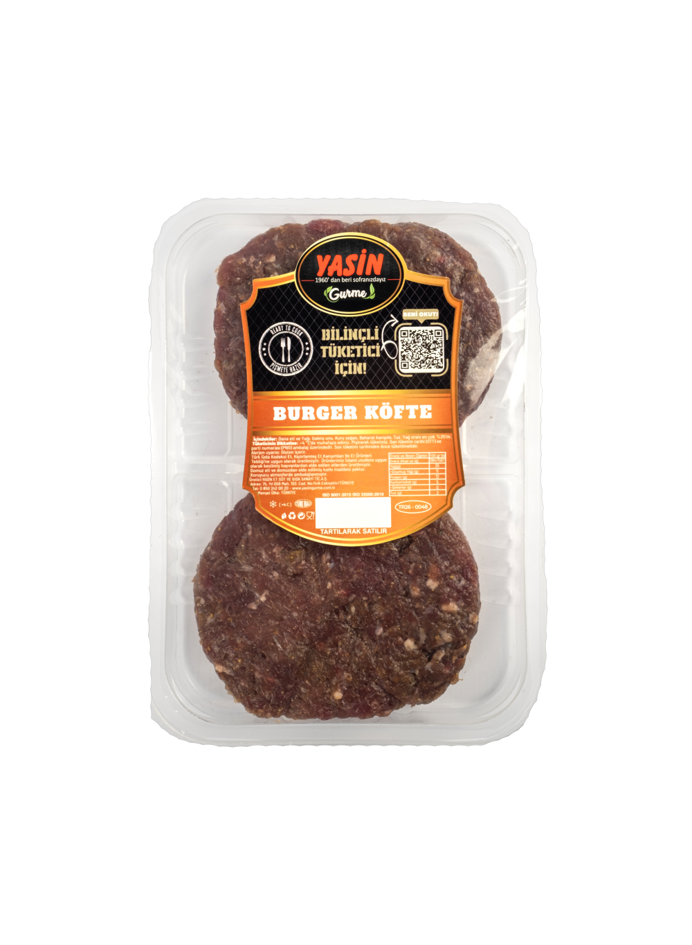 YASİN GURME DANA BURGER KÖFTE (220 gr)