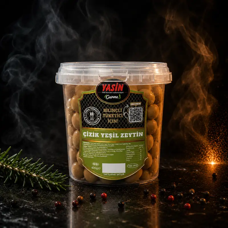 YASİN GURME ÇİZİK YEŞİL ZEYTİN (500 gr)