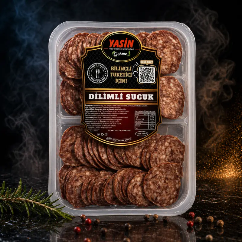 YASİN GURME DANA FERMENTE DİLİMLİ SUCUK (480 gr)