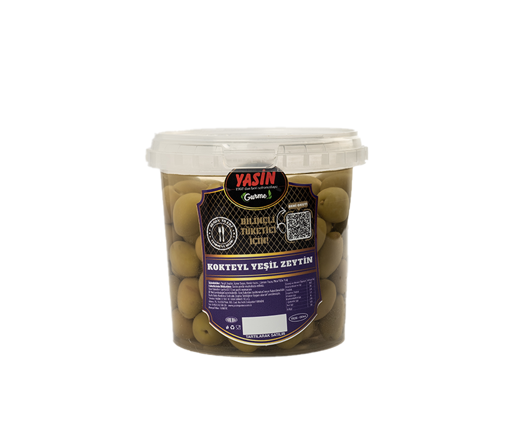 YASİN GURME KOKTEYL YEŞİL ZEYTİN (500 gr)