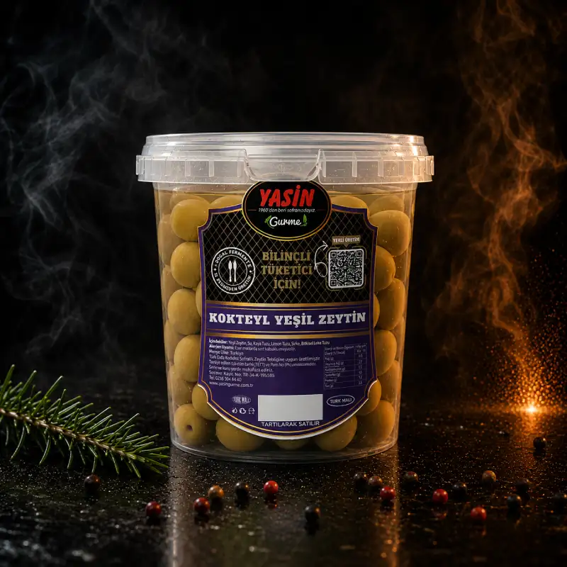 YASİN GURME KOKTEYL YEŞİL ZEYTİN (500 gr)