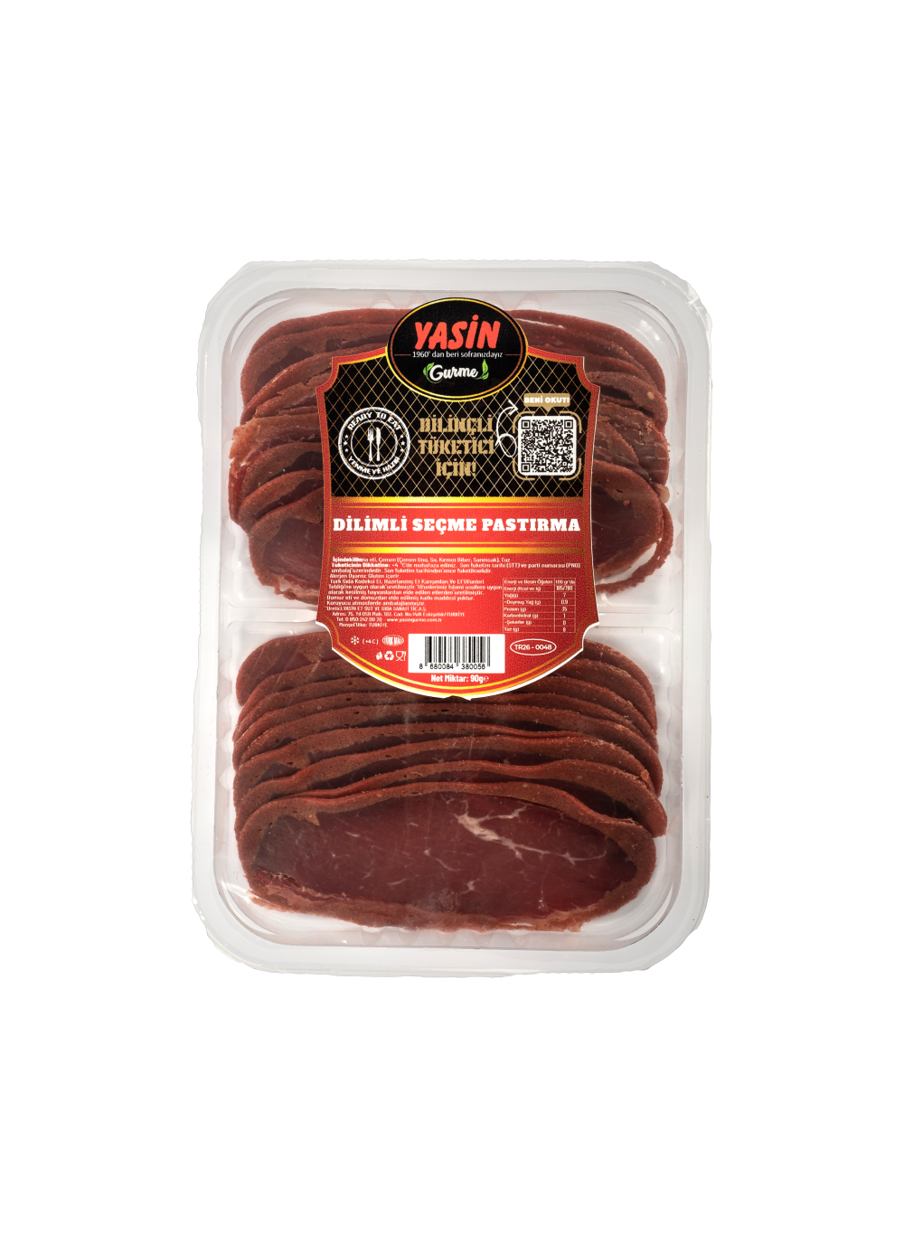 YASİN GURME PASTIRMA SEÇME DİLİMLİ (250gr)