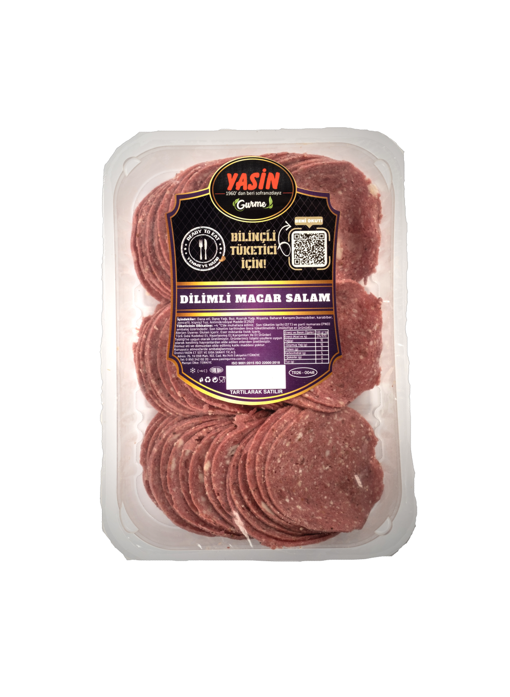 YASİN GURME SALAM DİLİMLİ MACAR (120 gr)