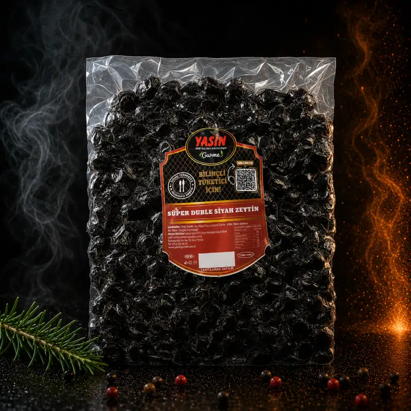 YASİN GURME SÜPER DUBLE SİYAH ZEYTİN (500 gr)