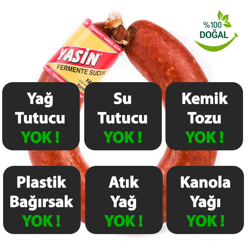 YASİN GURME DANA FERMENTE KANGAL SUCUK (400 gr)