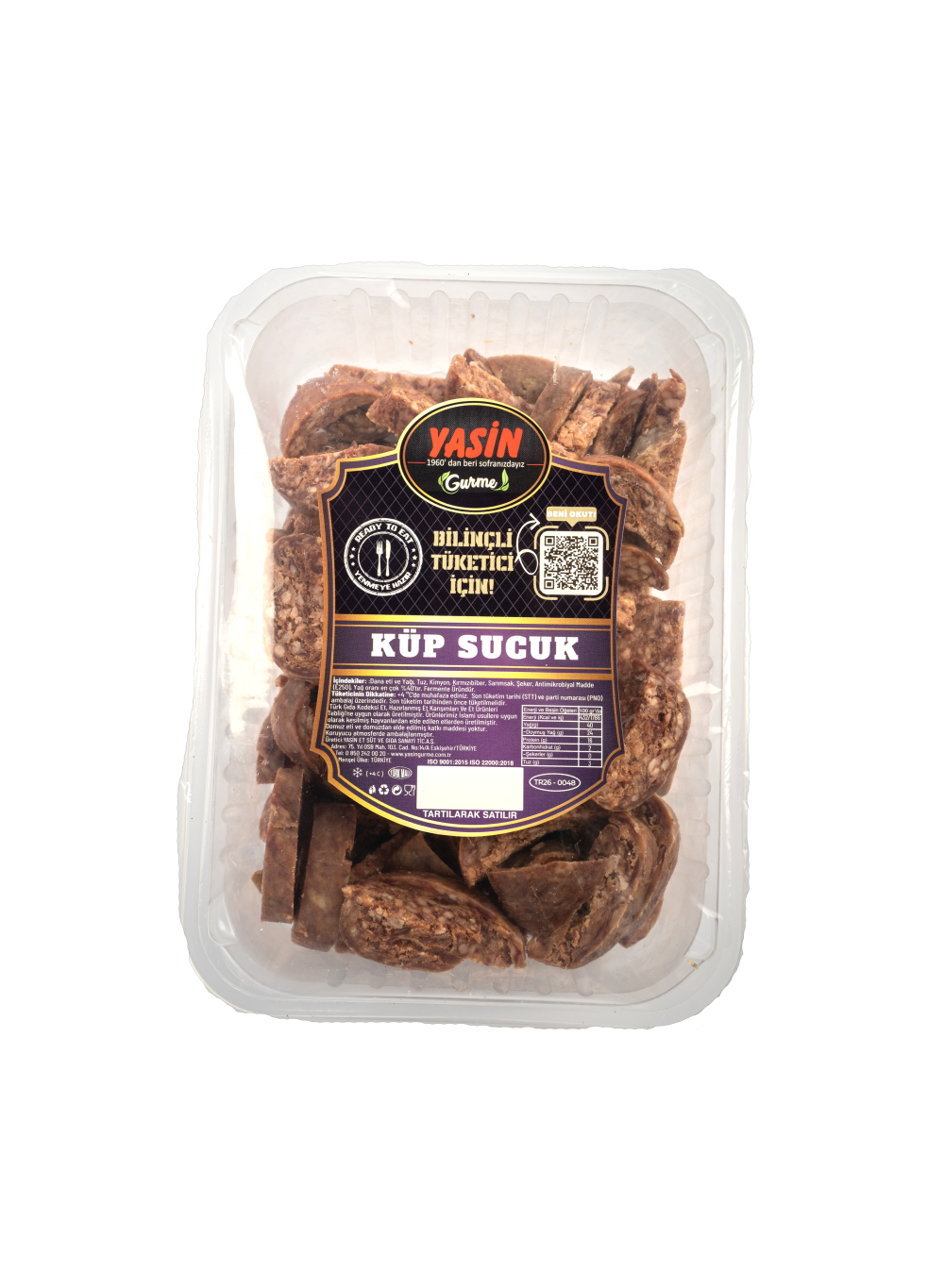 YASİN GURME DANA FERMENTE KÜP SUCUK (335 gr)